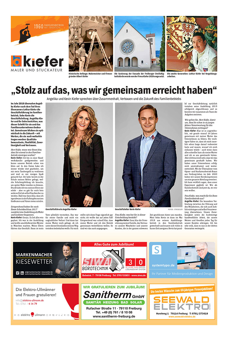 60 Jahre Albert Kiefer GmbH - Freiburger Wochenbericht 1